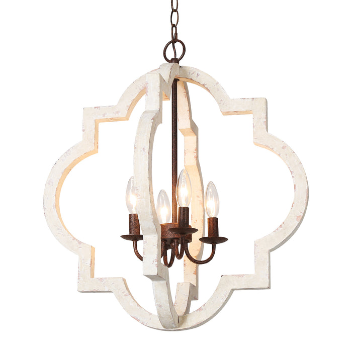 Adramis 4-Light White Chandelier