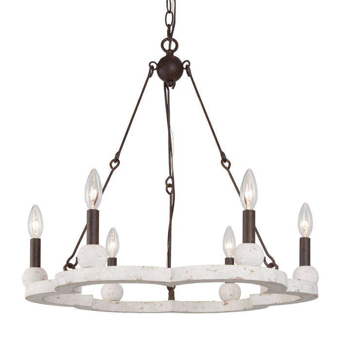 Sylorae 6-Light White Chandelier