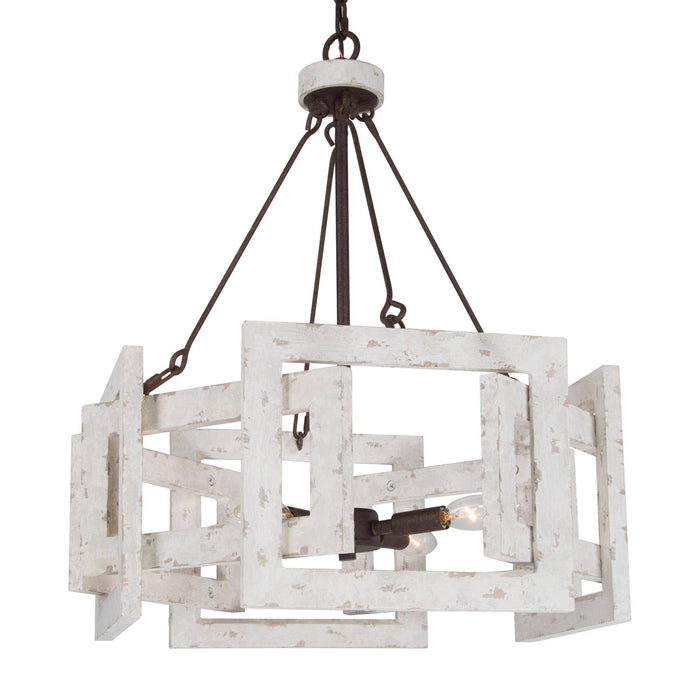 Tisvorn 4-Light White Chandelier
