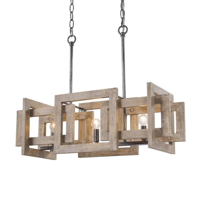 Tisvorn 3-Light Wood Chandelier