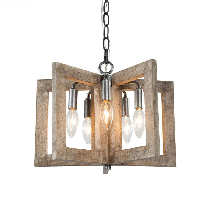 Tisvorn 5-Light Wood Chandelier
