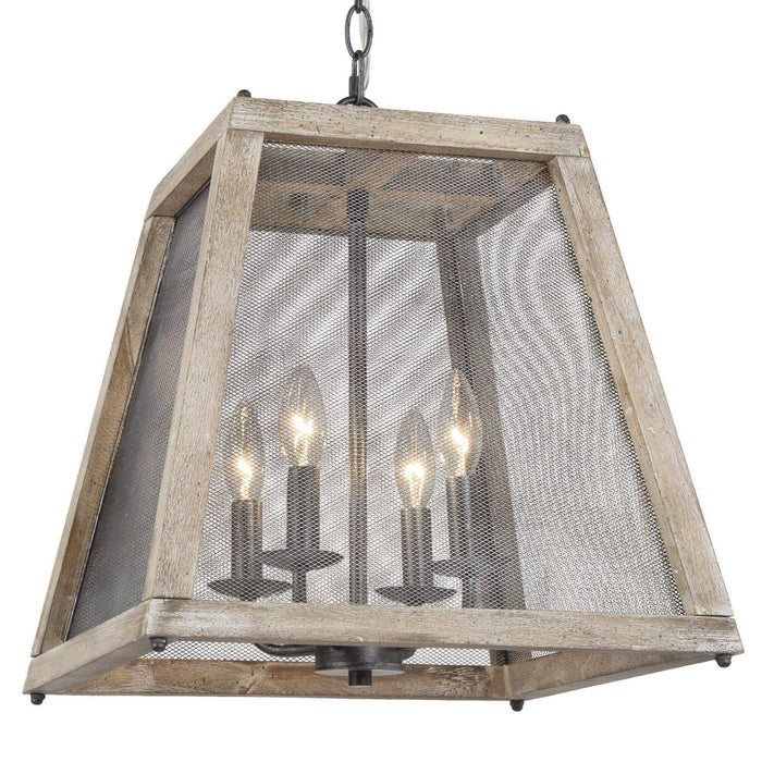 Floray 4-Light Wood Chandelier
