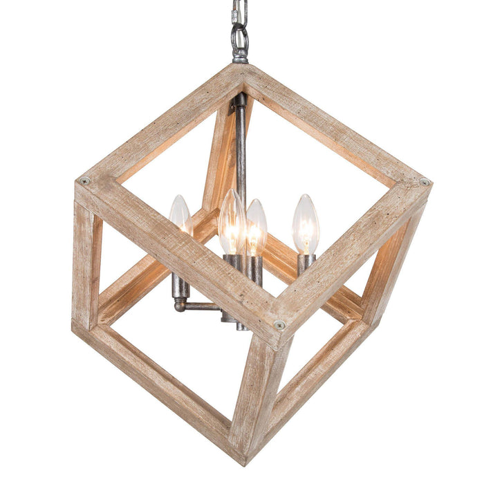 Heloise 4-Light Wood Chandelier