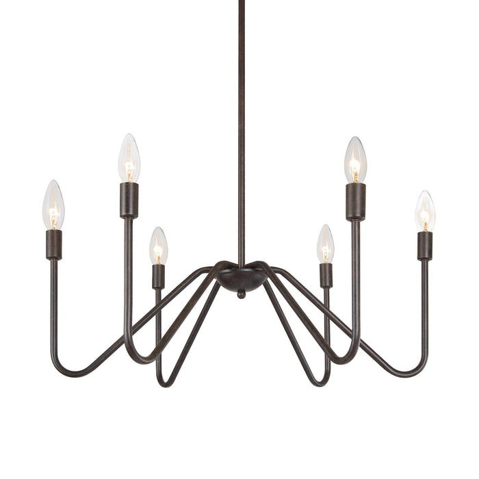 Avelin 6-Light Rust Chandelier