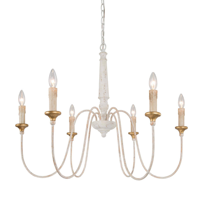 Ravine 6-Light White Chandelier