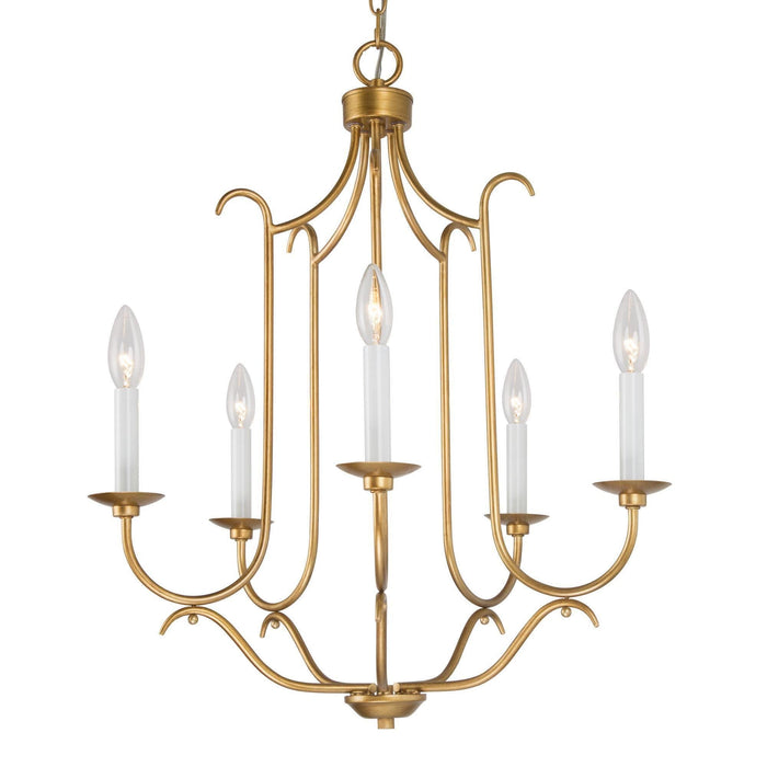 Sylveen 5-Light Gold Chandelier
