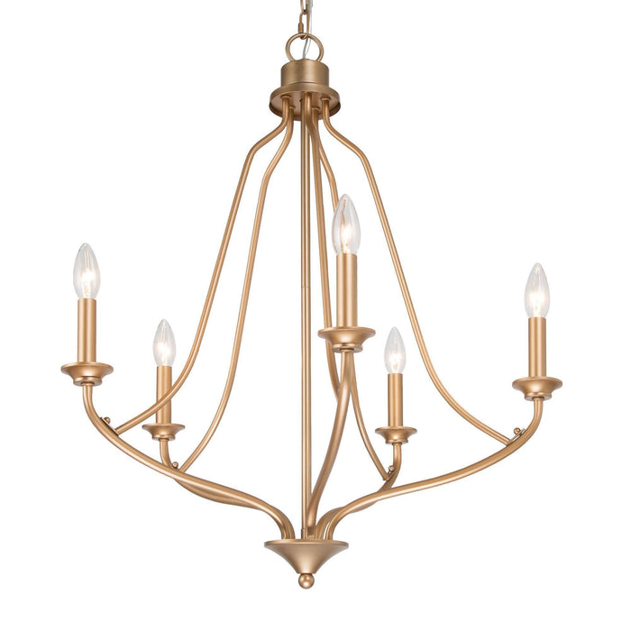 Melirel 5-Light Gold Chandelier