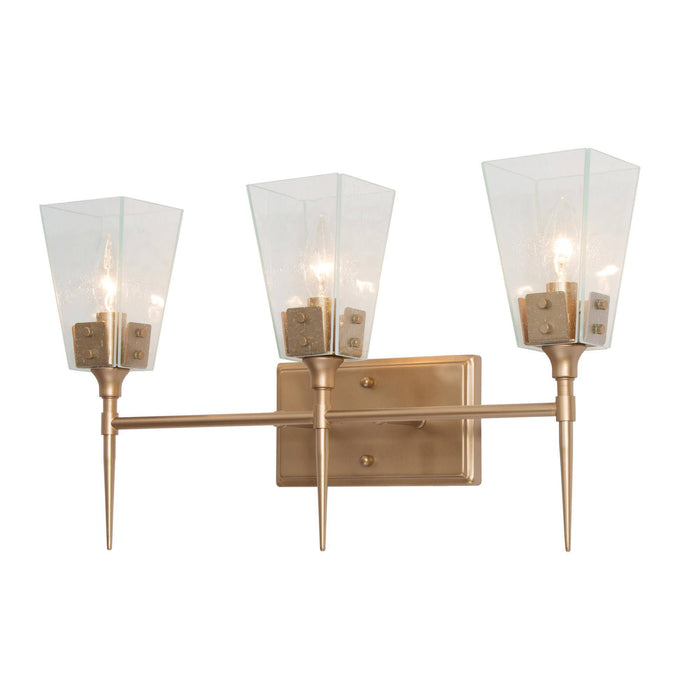 Dendora 3-Light Gold Bathroom Vanity Light