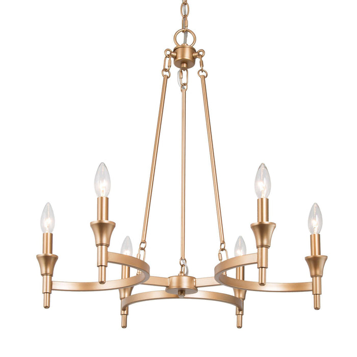 Serine 6-Light Gold Chandelier