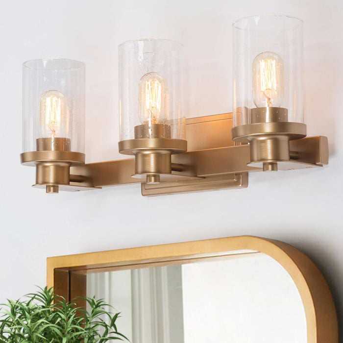 Jowona 3-Light Gold Bathroom Vanity Light