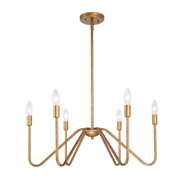 Avelin 6-Light Gold Chandelier