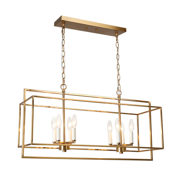 Kressi 8-Light Brass Island Light