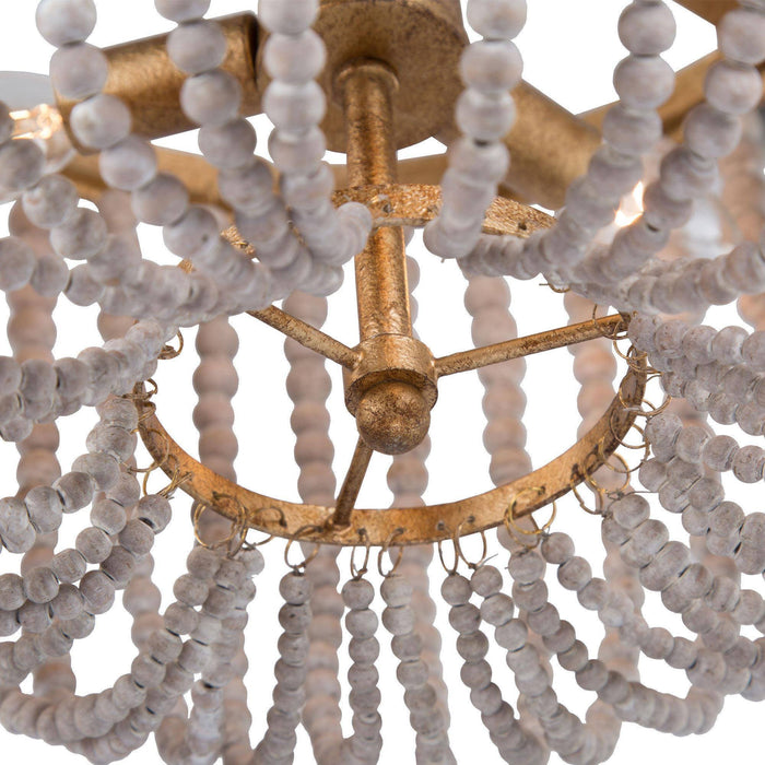 Lanstin 4-Light Gold Semi-Flush Mount Light