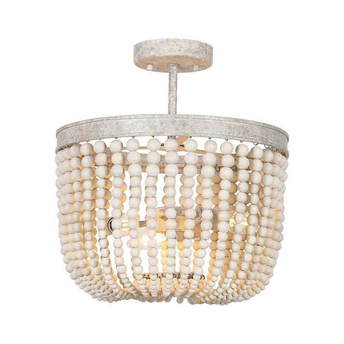 Lanstin 3-Light White Semi-Flush Mount Light