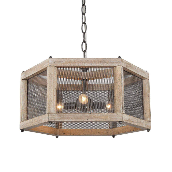 Floray 3-Light Wood Chandelier