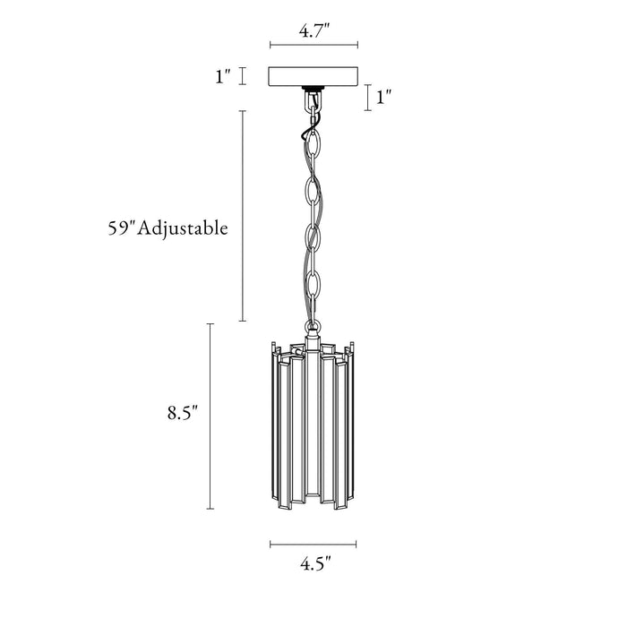 Hemaal 1-Light Black Pendant Light