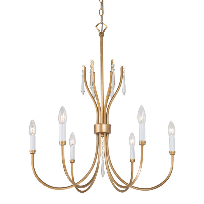 Ectaric 6-Light Gold Chandelier