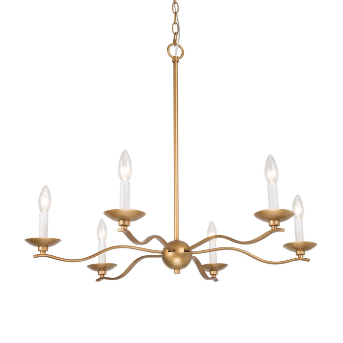 Camisia 6-Light Gold Chandelier