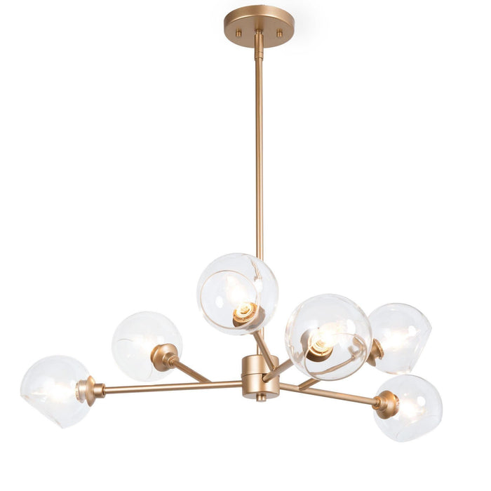 Celviane 6-Light Gold Chandelier