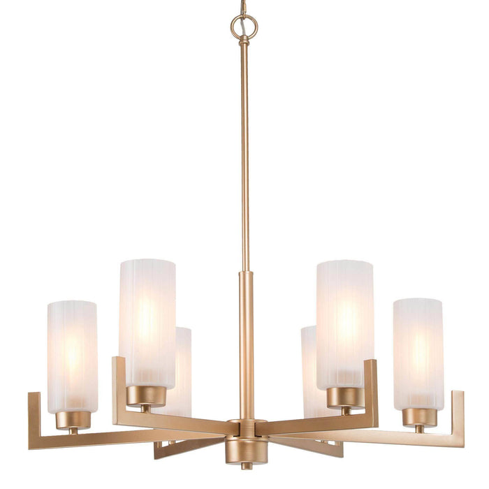 Pencea 6-Light Gold Chandelier