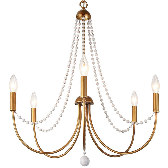 Zavian 5-Light Gold Chandelier