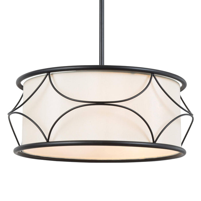 Blissve 3-Light Black and White Chandelier