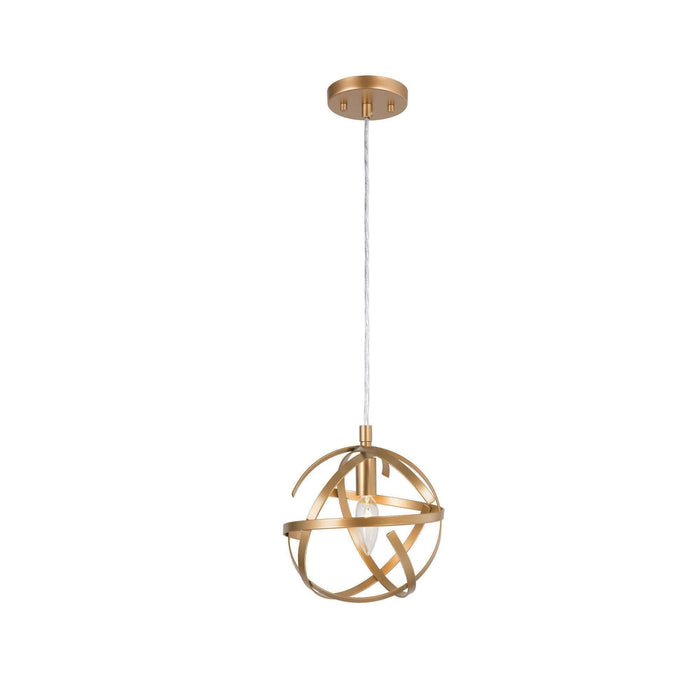Evelis 1-Light Gold Pendant Light