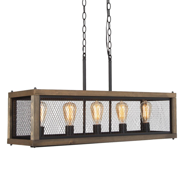 Aerisyn 5-Light Wood Island Light