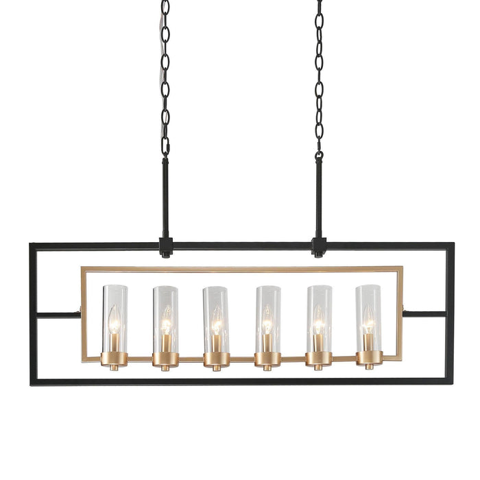 Nexoril 6-Light Black and Gold Island Light