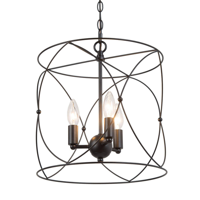Haimeda 3-Light Black Chandelier