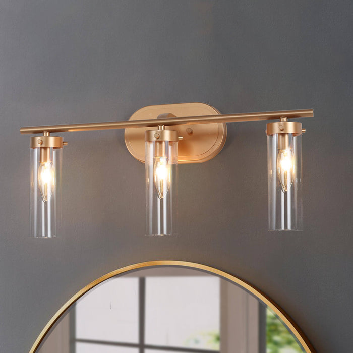 Savann 3-Light Gold Bathroom Vanity Light