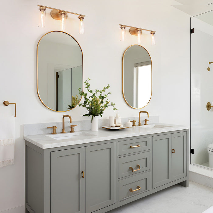 Savann 3-Light Gold Bathroom Vanity Light