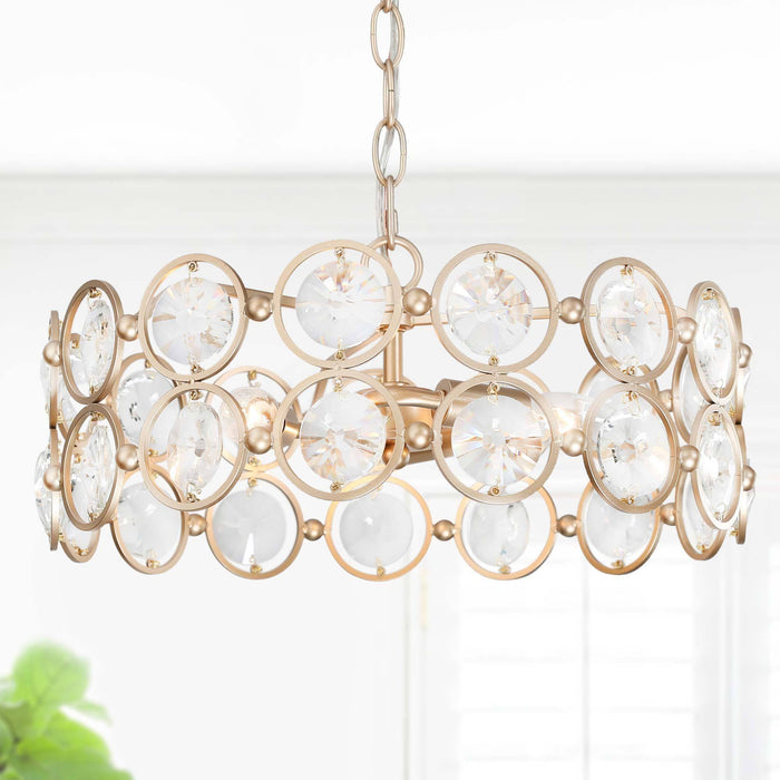 Jancrag 3-Light Gold Chandelier