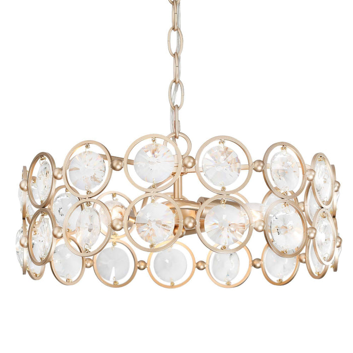 Jancrag 3-Light Gold Chandelier