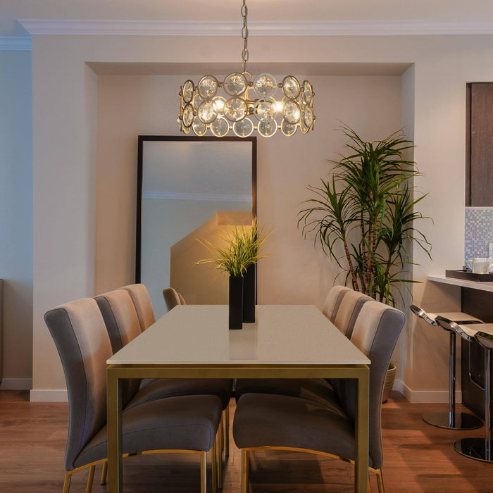 Jancrag 3-Light Gold Chandelier