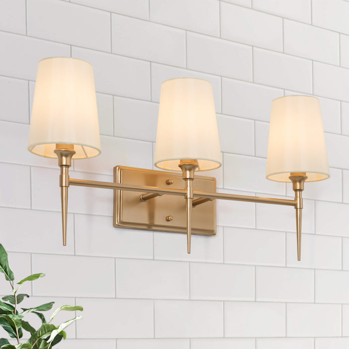 Sanant 3-Light Gold Bathroom Vanity Light