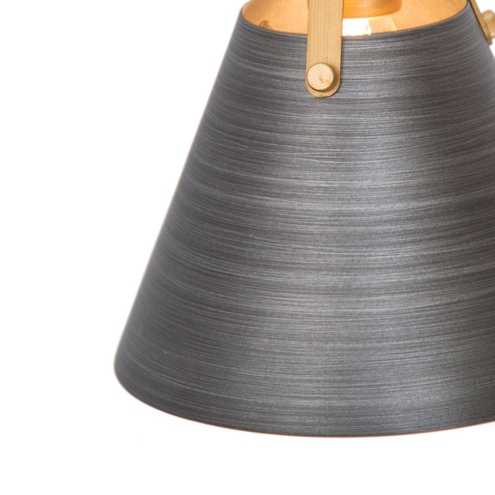 Ives 3-Light Black and Gold Bathroom Vanity Light