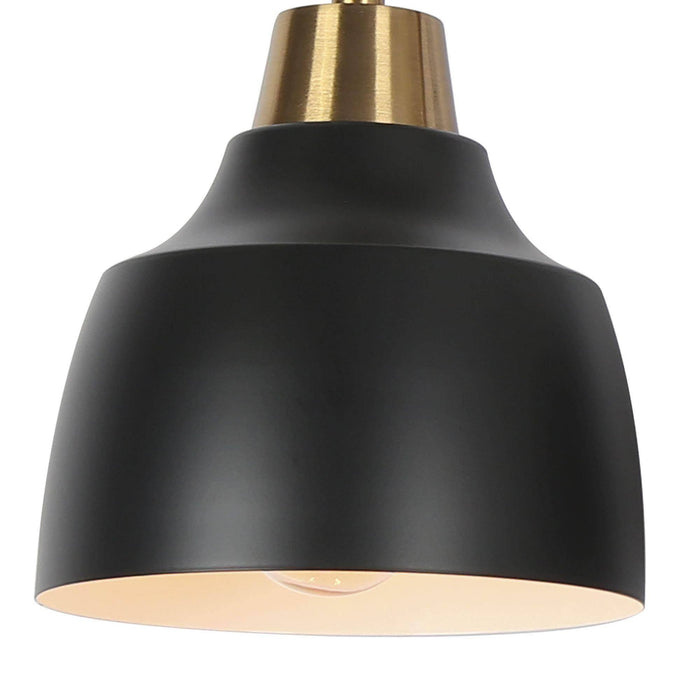 Hyellin 4-Light Black and Brass Bathroom Vanity Light