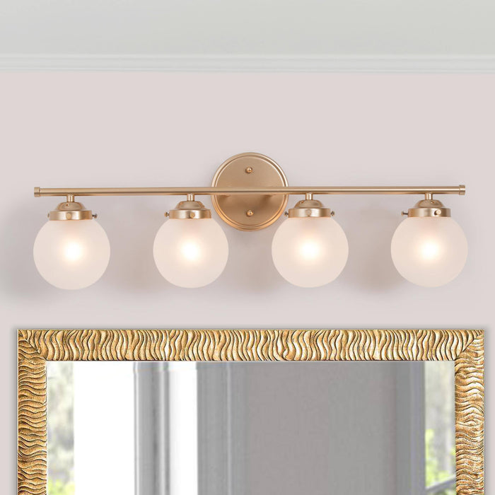 Lacorin 4-Light White And Gold Vanity Light