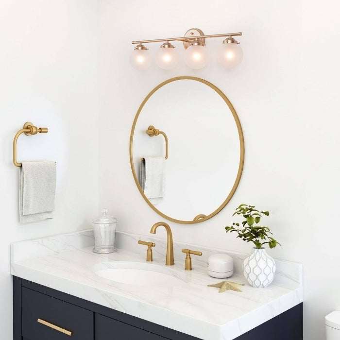 Lacorin 4-Light White And Gold Vanity Light
