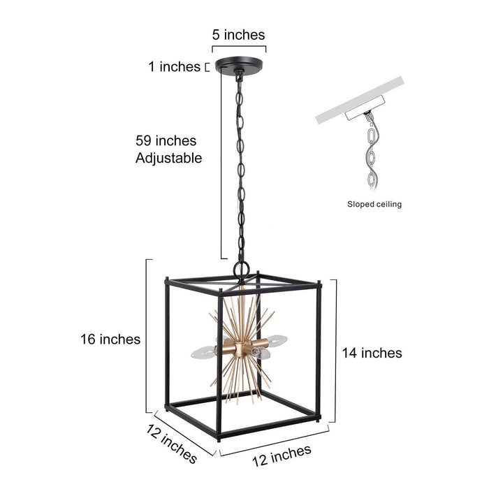 Lanmin 4-Light Metal Chandelier