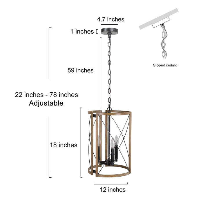 Muffira 3-Light Chandelier