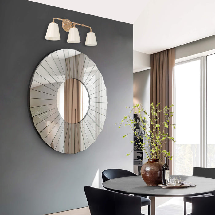 Capene 3-Light Gold Bathroom Vanity Light