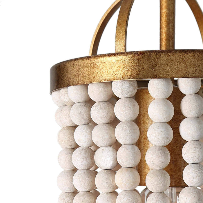 Antelis 1-Light Black and Gold Pendant Light