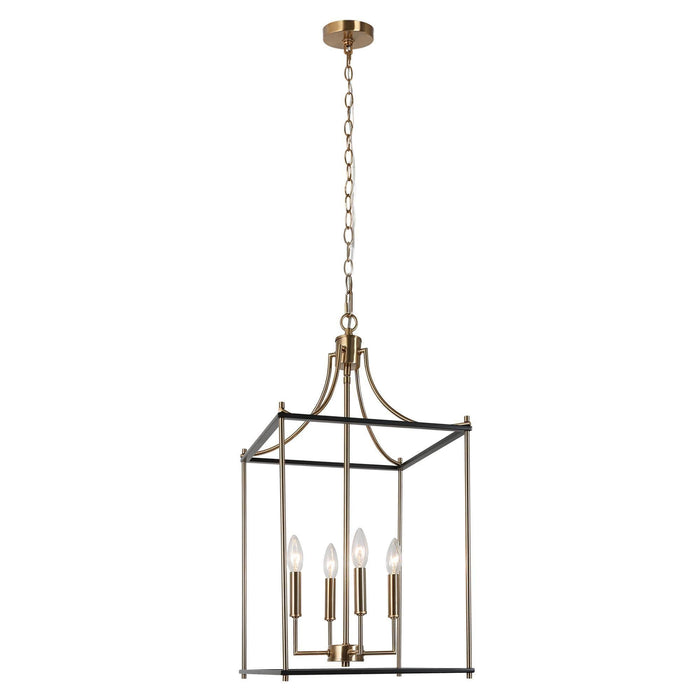 Calytra 4-Light Black and Gold Chandelier
