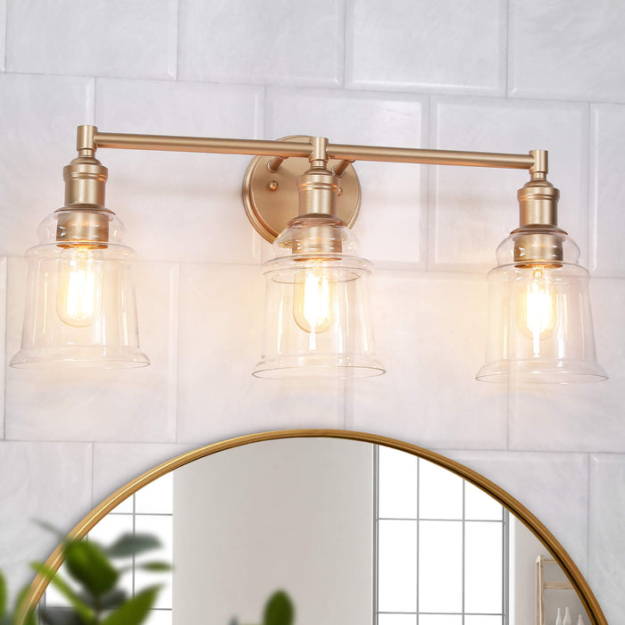 Adalyn 3-Light Gold Bathroom Vanity Light