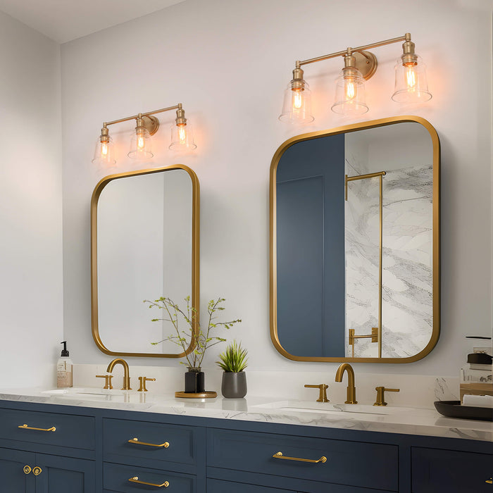 Adalyn 3-Light Gold Bathroom Vanity Light