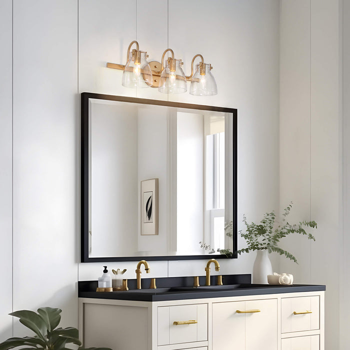 Scropis 3-Light Gold Bathroom Vanity Light