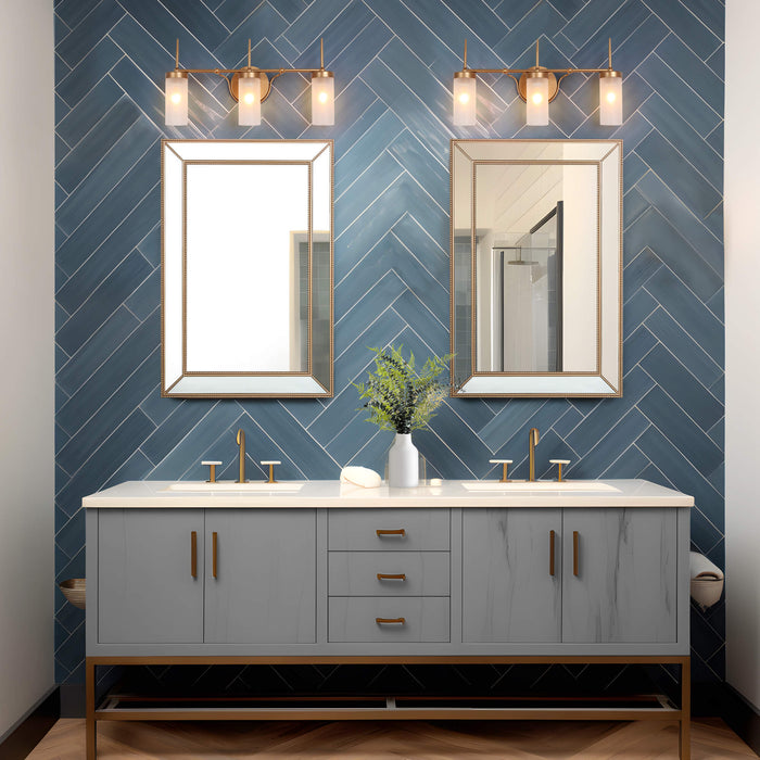 Tiarka 3-Light Gold Bathroom Vanity Light