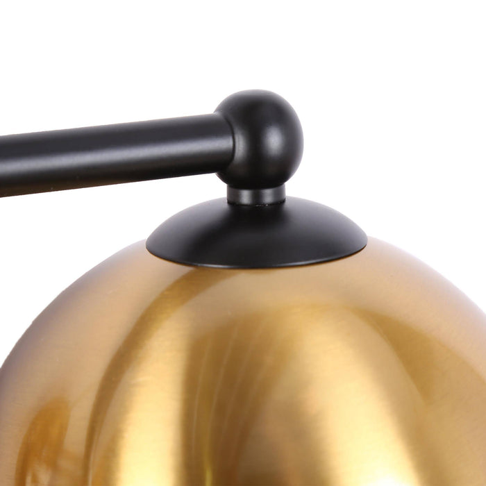 Semeri 3-Light Black and Brass Bathroom Vanity Light